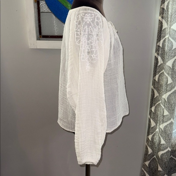 Mes Demoiselles Gauzy 100% Cotton Embroidered Bohemian Top SZ 38 - Picture 6 of 9